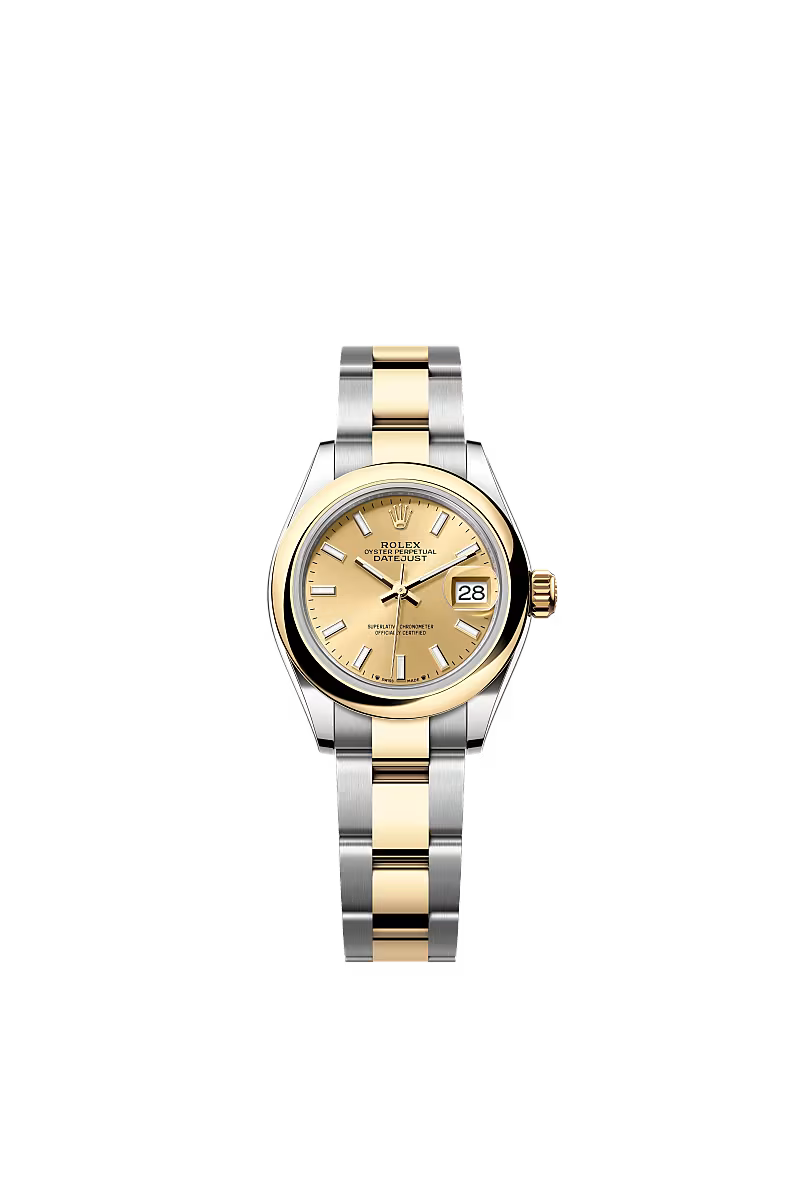 Women’s Rolex Lady-Datejust 279163 28mm Yellow Rolesor Champagne Dial Watch - Zeuskicks