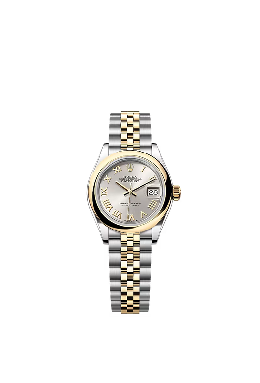 Women’s Rolex Lady-Datejust 279163 28mm Yellow Rolesor Silver Dial Watch - Zeuskicks