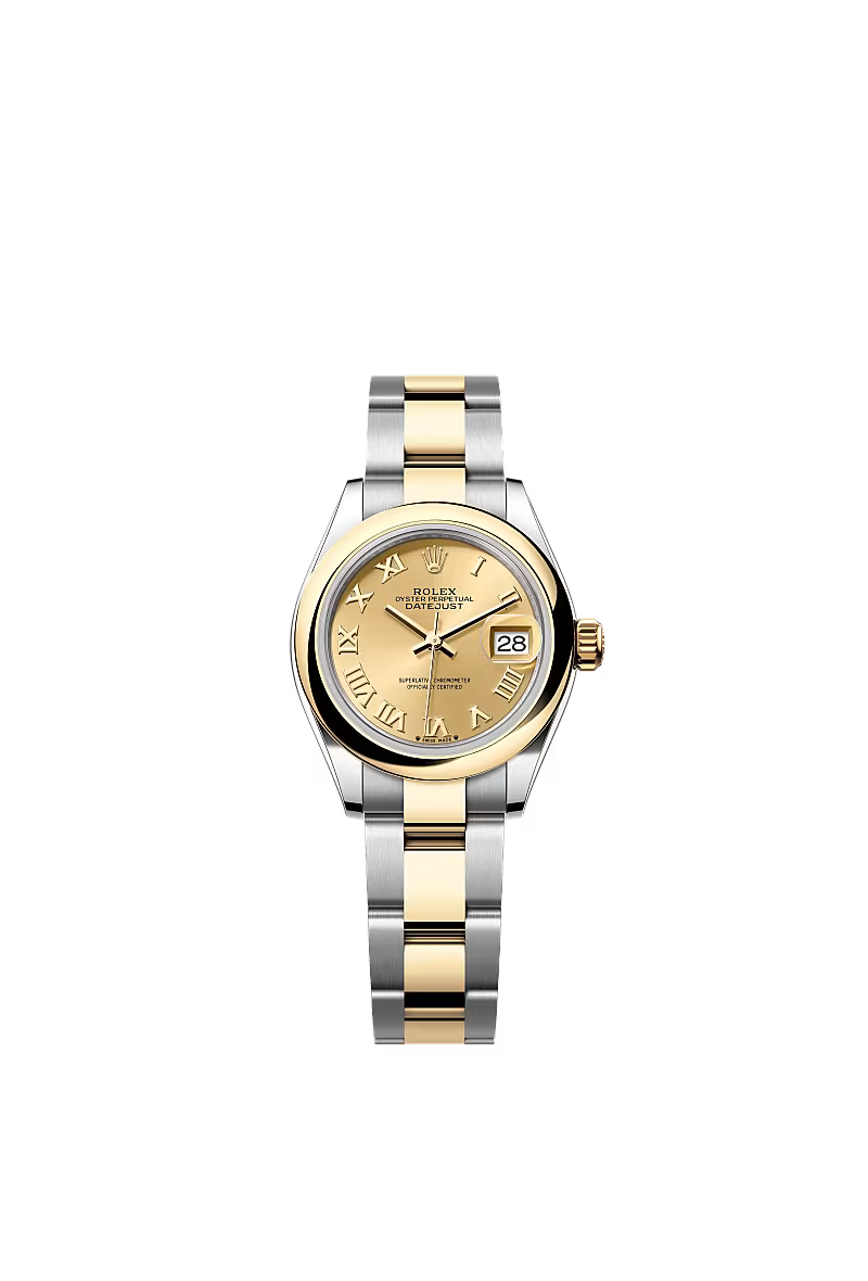 Women’s Rolex Lady-Datejust 279163 28mm Yellow Rolesor Champagne Dial Watch - Zeuskicks