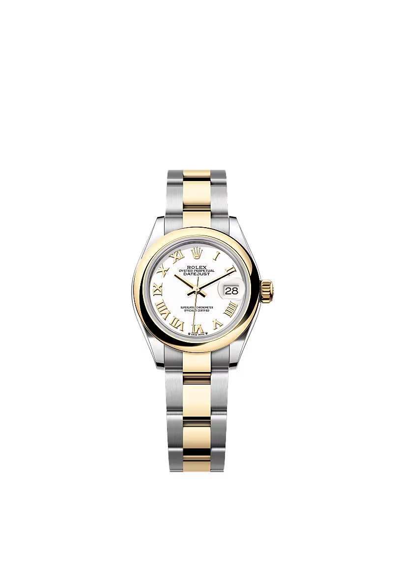 Women’s Rolex Lady-Datejust 279163 28mm Yellow Rolesor White Dial Watch - Zeuskicks