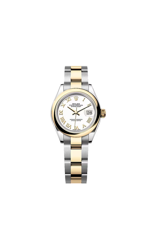 Women’s Rolex Lady-Datejust 279163 28mm Yellow Rolesor White Dial Watch - Zeuskicks