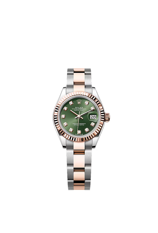 Ladies’ Rolex Lady-Datejust 28 Ref. 279171 Olive Green Diamond Dial Automatic Watch with Oyster Bracelet