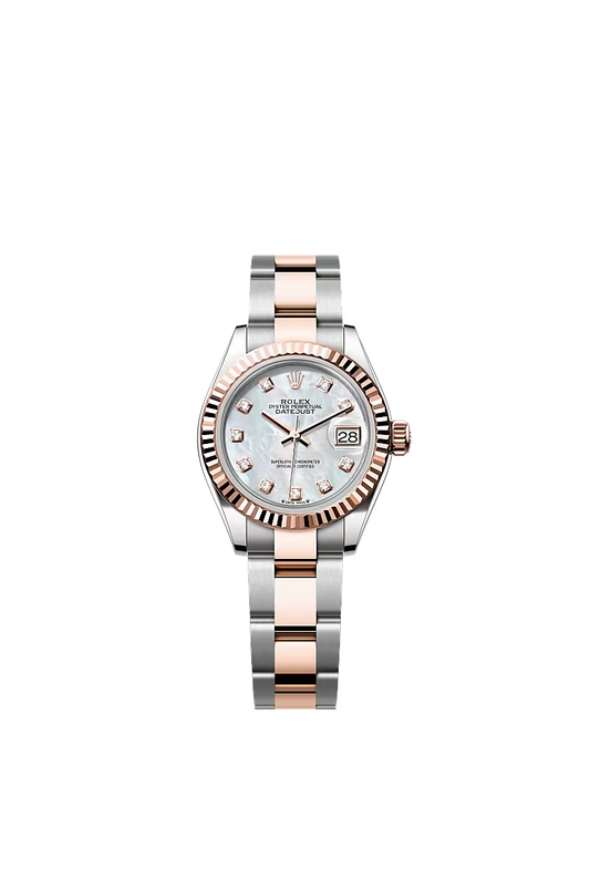 Ladies’ Rolex Lady-Datejust 28 Ref. 279171 White Mother-of-Pearl Diamond Dial Automatic Watch with Oyster Bracelet