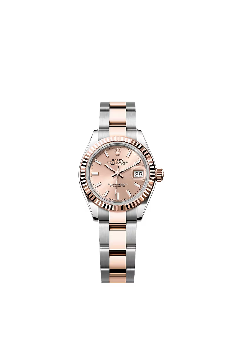 Ladies’ Rolex Lady-Datejust 28 Ref. 279171 Rosé-Coloured Dial Automatic Watch with Oyster Bracelet