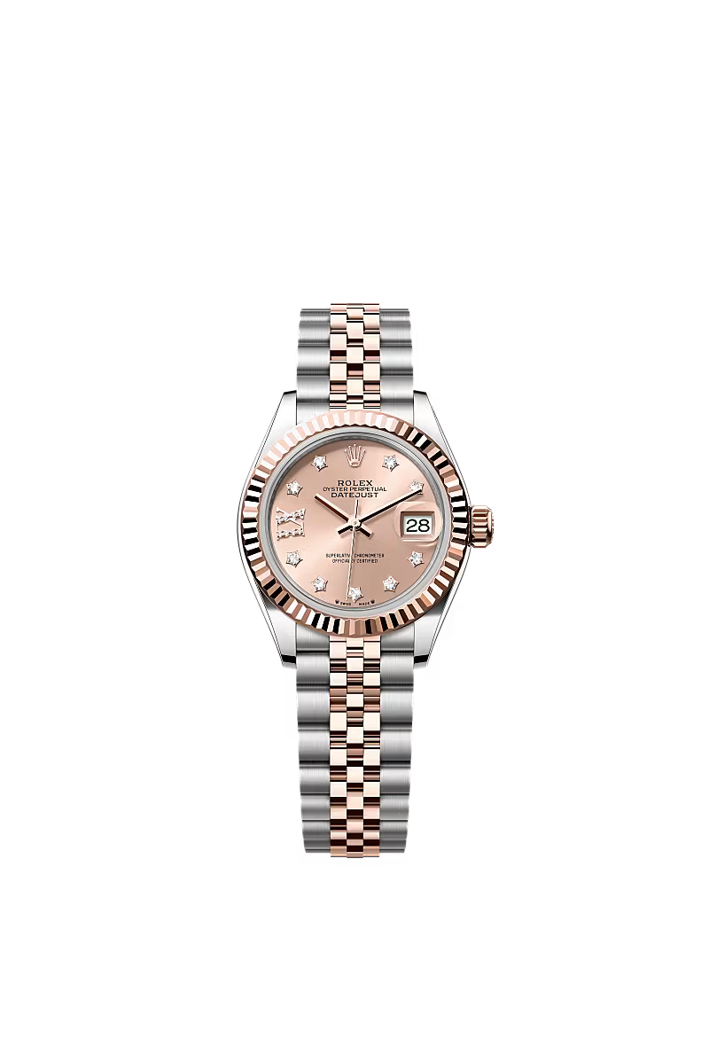 Ladies’ Rolex Lady-Datejust 28 Ref. 279171 Rosé Diamond Dial with Roman IX Automatic Watch with Jubilee Bracelet