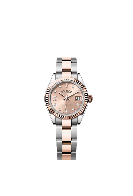 Ladies’ Rolex Lady-Datejust 28 Ref. 279171 Rosé Diamond Dial Automatic Watch with Oyster Bracelet