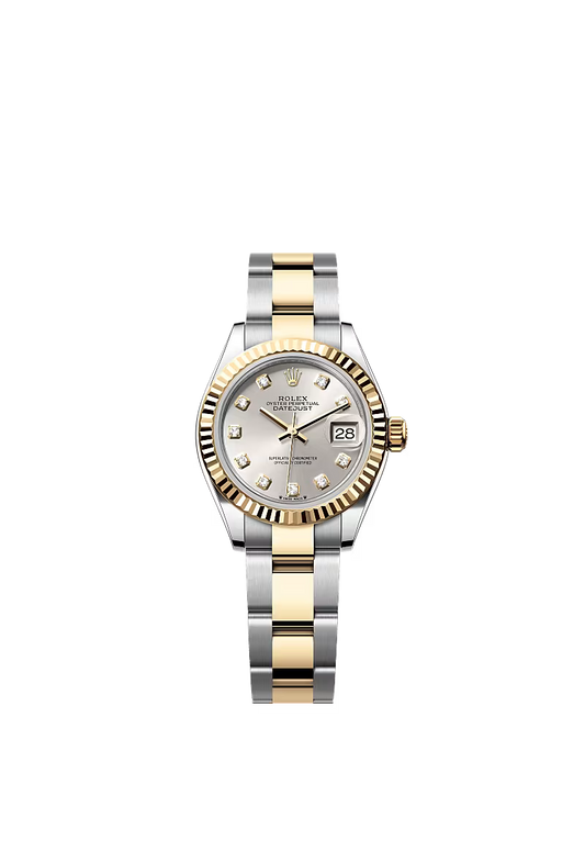 Women’s Rolex Lady-Datejust 279173 28mm Yellow Rolesor Silver Dial Diamond Watch - Zeuskicks
