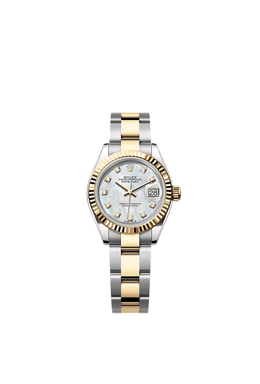 Women’s Rolex Lady-Datejust 279173 28mm Yellow Rolesor White Mother-of-Pearl Diamond Watch - Zeuskicks