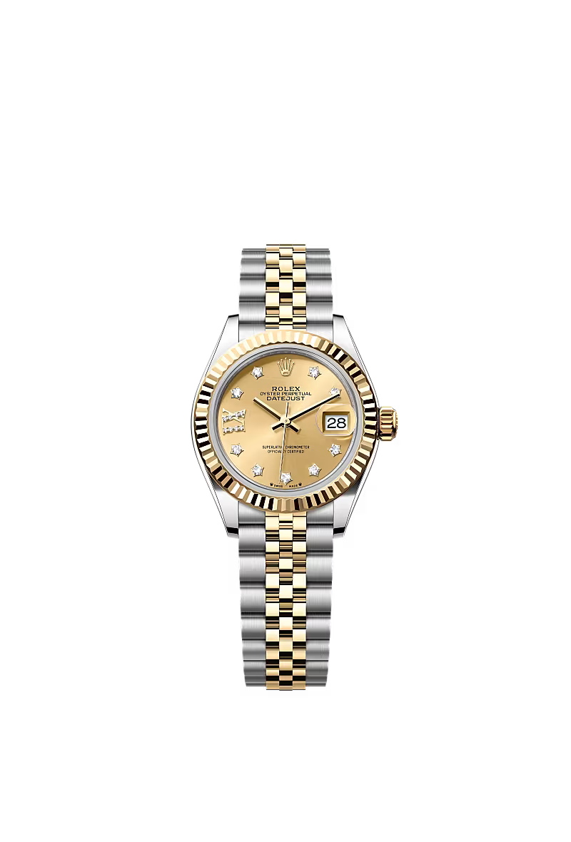Ladies’ Rolex Lady-Datejust 28 mm Oystersteel & Yellow Gold – 279173 – Champagne Diamond Dial with Roman IX - Zeuskicks