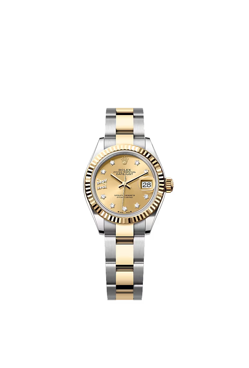 Women’s Rolex Lady-Datejust 279173 28mm Yellow Rolesor Champagne Diamond Watch - Zeuskicks