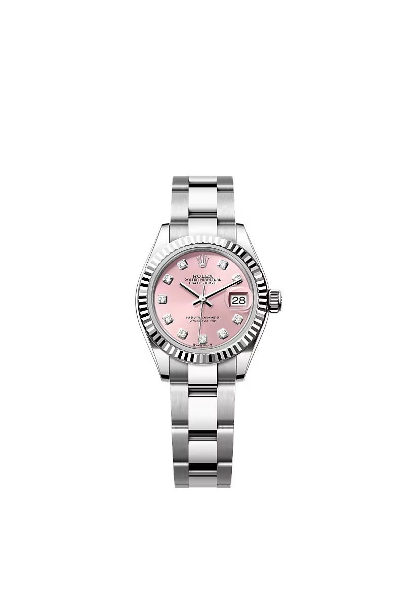 Women’s Rolex Lady-Datejust 279174 White Rolesor Pink Diamond Dial Oyster Automatic Watch - Zeuskicks