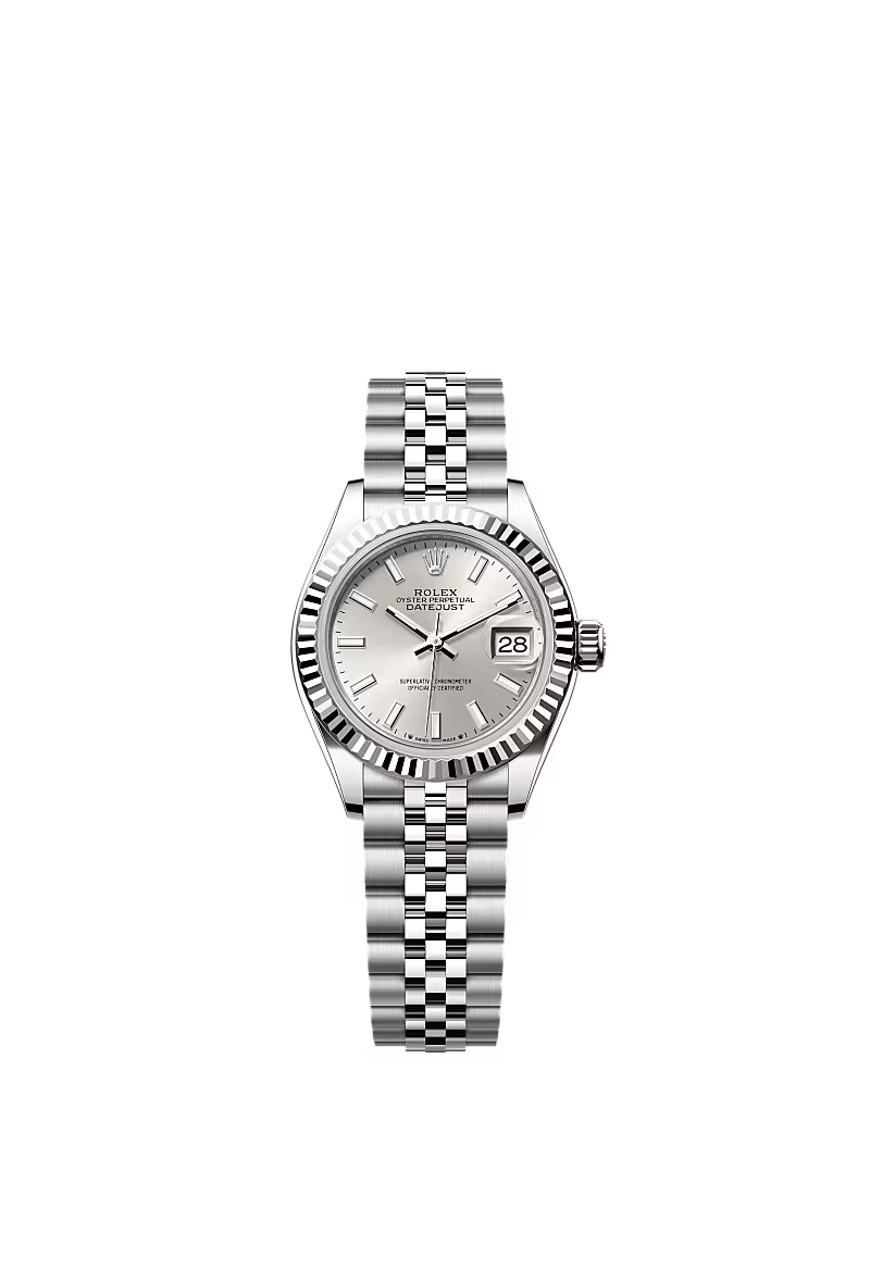 Women’s Rolex Oystersteel & White Gold Fluted Bezel Watch – 279174 - Zeuskicks