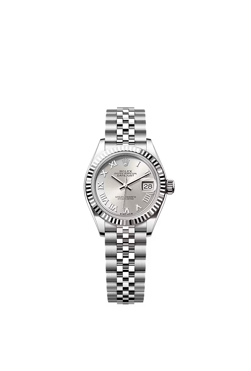 Women’s Rolex Oystersteel & White Gold Fluted Bezel Watch – 279174 - Zeuskicks