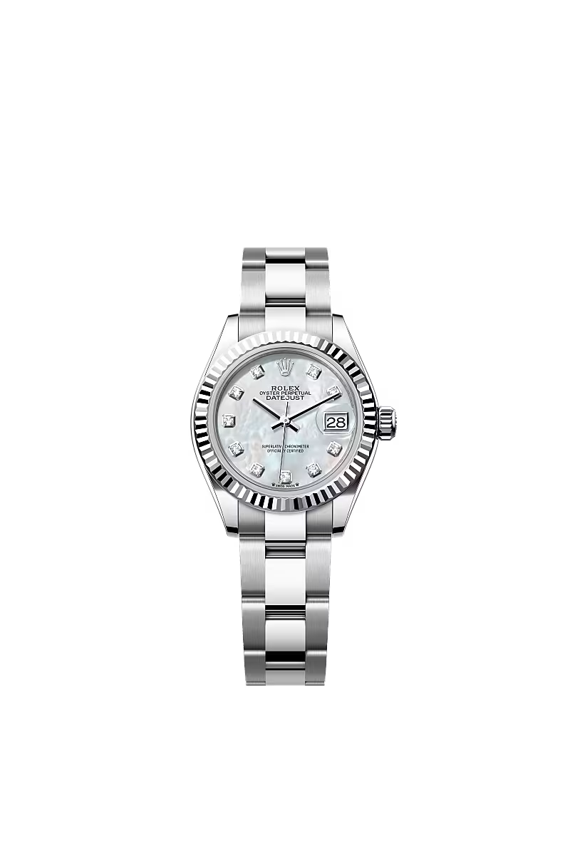 Women’s Rolex Lady-Datejust 279174 White Rolesor White Mother-of-Pearl Diamond Dial Oyster Automatic Watch - Zeuskicks