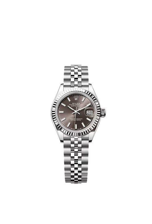 Women’s Rolex Oystersteel & White Gold Fluted Bezel Watch – 279174 - Zeuskicks