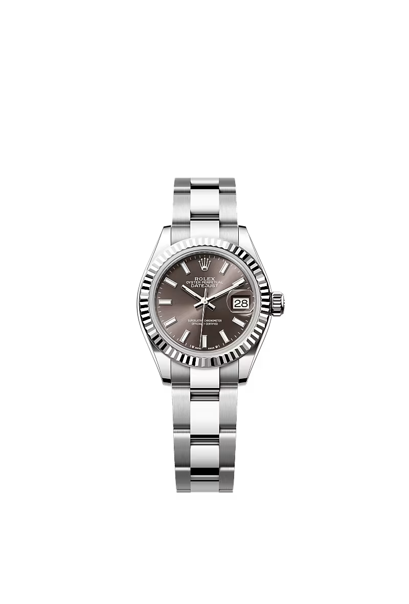 Women’s Rolex Lady-Datejust 279174 White Rolesor Dark Grey Dial Oyster Automatic Watch - Zeuskicks