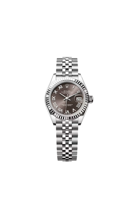 Women’s Rolex Oystersteel & White Gold Fluted Bezel Watch – 279174 - Zeuskicks