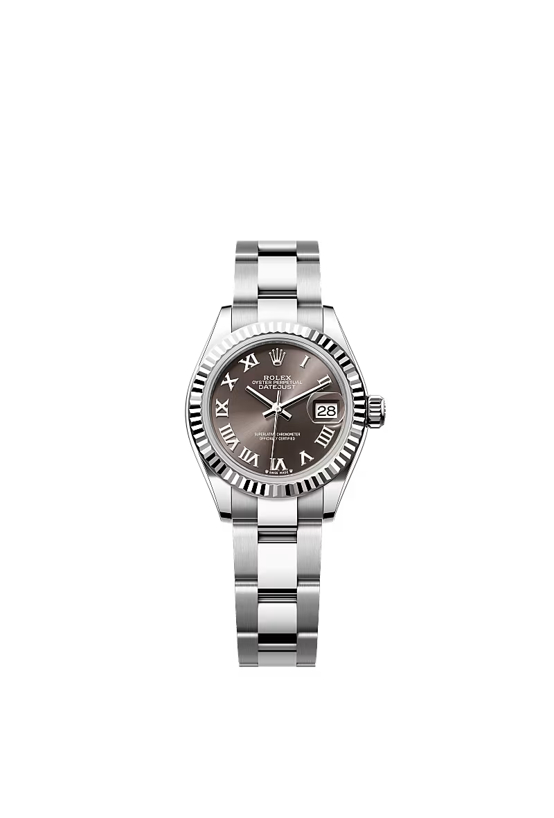 Women’s Rolex Lady-Datejust 279174 White Rolesor Dark Grey Dial Oyster Automatic Watch - Zeuskicks