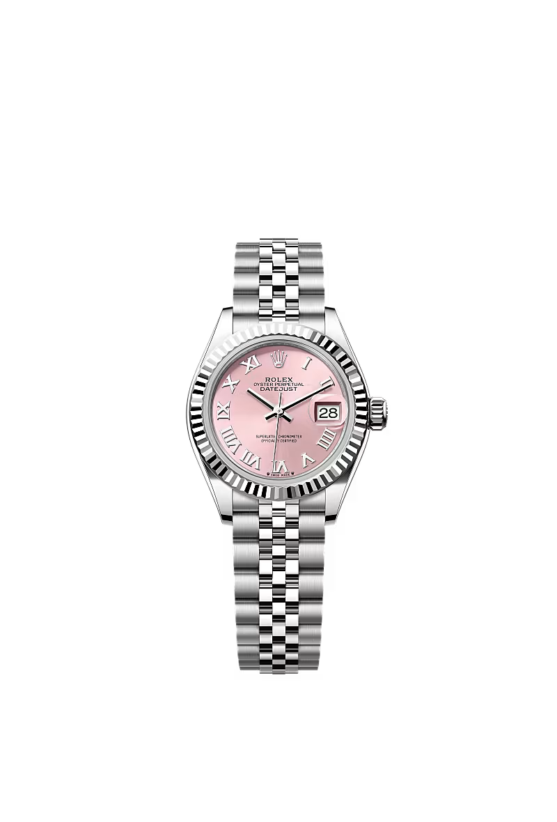 Women’s Rolex Lady-Datejust 28mm Oystersteel & White Gold Fluted Bezel Watch – 279174 - Zeuskicks