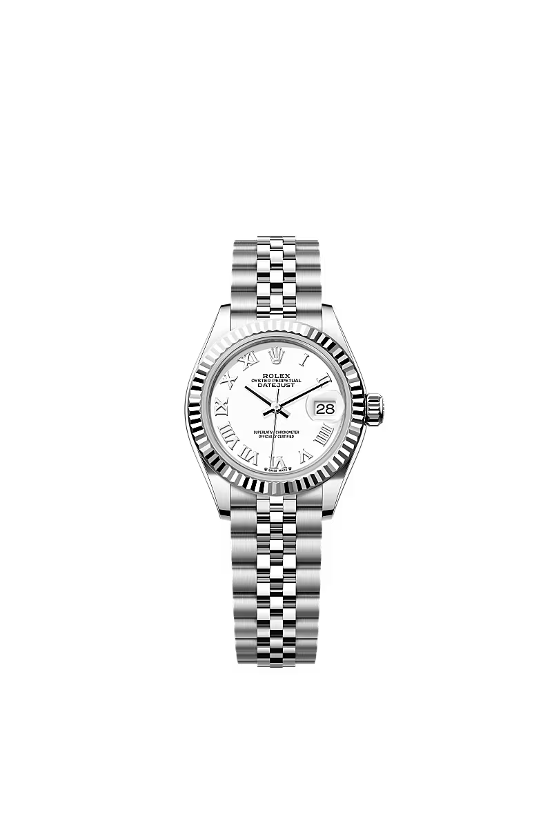 Women’s Rolex Oystersteel & White Gold Fluted Bezel Watch – 279174 - Zeuskicks