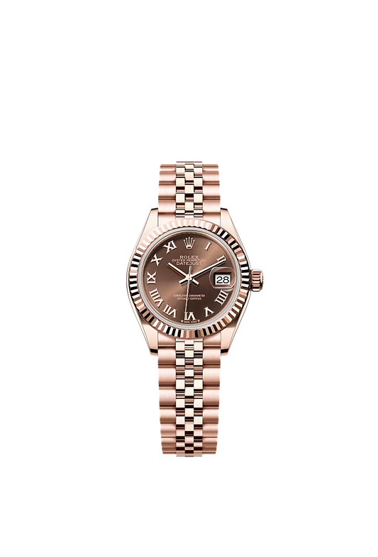Women’s Rolex Lady-Datejust 28 mm Everose Gold – Chocolate Dial with Jubilee Bracelet, Reference 279175 - Zeuskicks