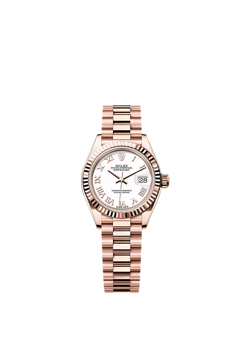 Women’s Rolex Lady-Datejust 28 mm Everose Gold – White Dial, Reference 279175 - Zeuskicks
