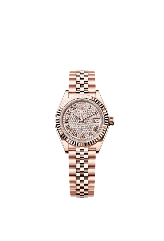 Women’s Rolex Lady-Datejust 28 mm Everose Gold – Diamond-Paved Dial & Jubilee Bracelet, Reference 279175 - Zeuskicks