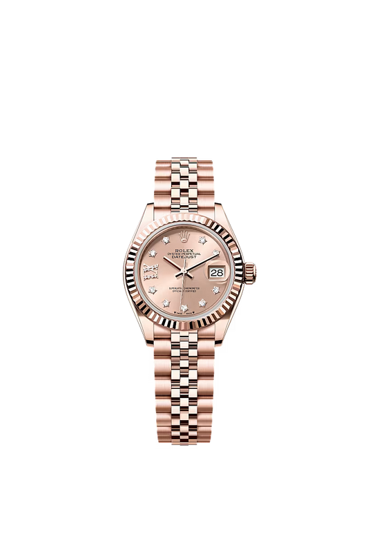 Women’s Rolex Lady-Datejust 28 mm Everose Gold – Rosé Dial with Diamond Accents & Jubilee Bracelet, Reference 279175 - Zeuskicks