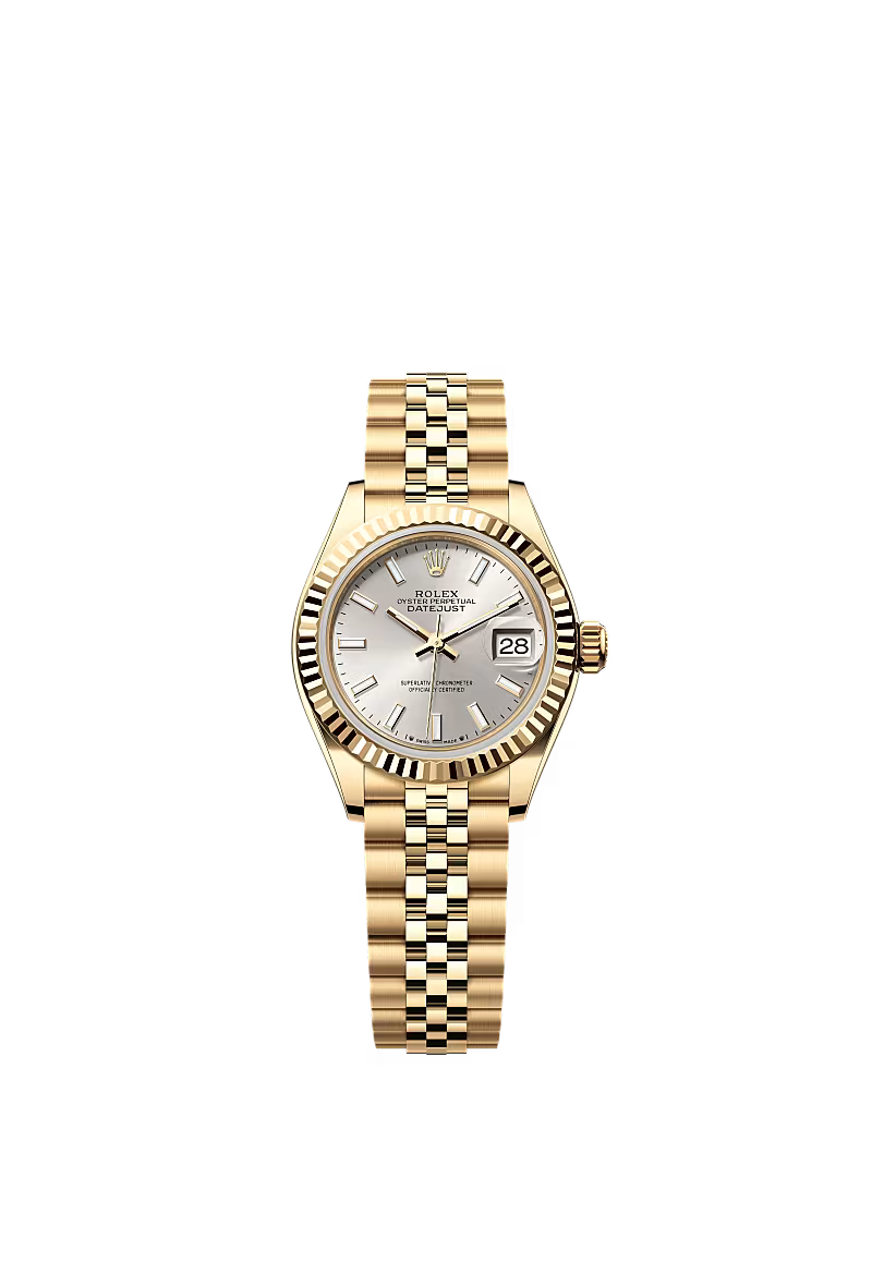 Ladies’ Rolex Lady-Datejust 28mm 279178 Silver Dial 18kt Yellow Gold Watch - Zeuskicks