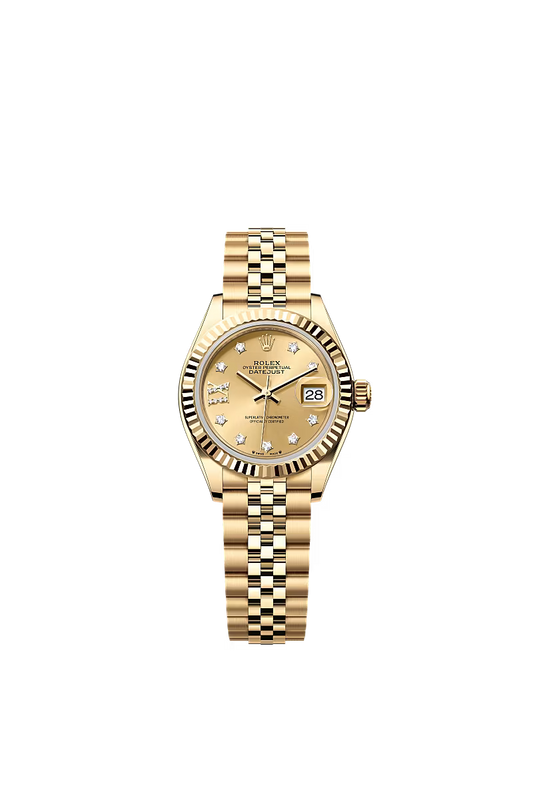 Ladies’ Rolex Lady-Datejust 28mm 279178 Champagne Diamond Dial with Roman IX 18kt Yellow Gold Watch - Zeuskicks