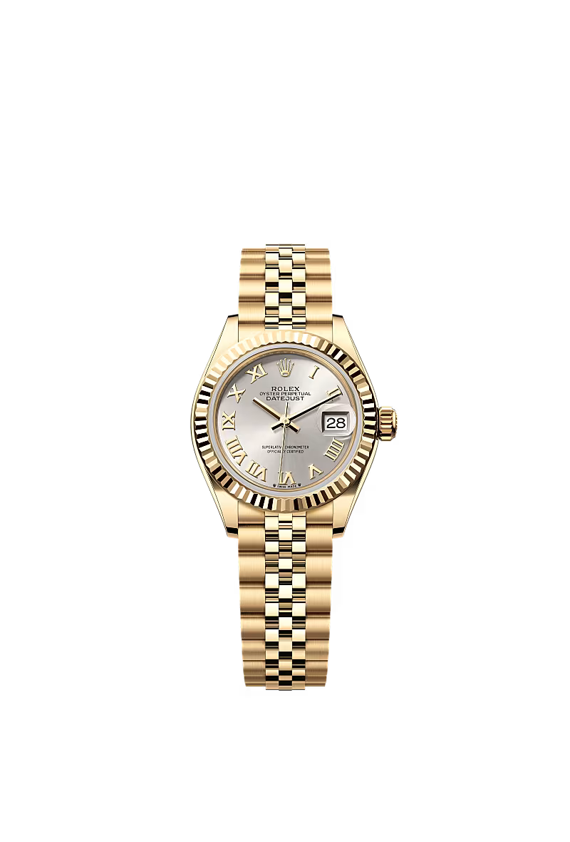 Ladies’ Rolex Lady-Datejust 28mm 279178 Silver Dial 18kt Yellow Gold Watch - Zeuskicks
