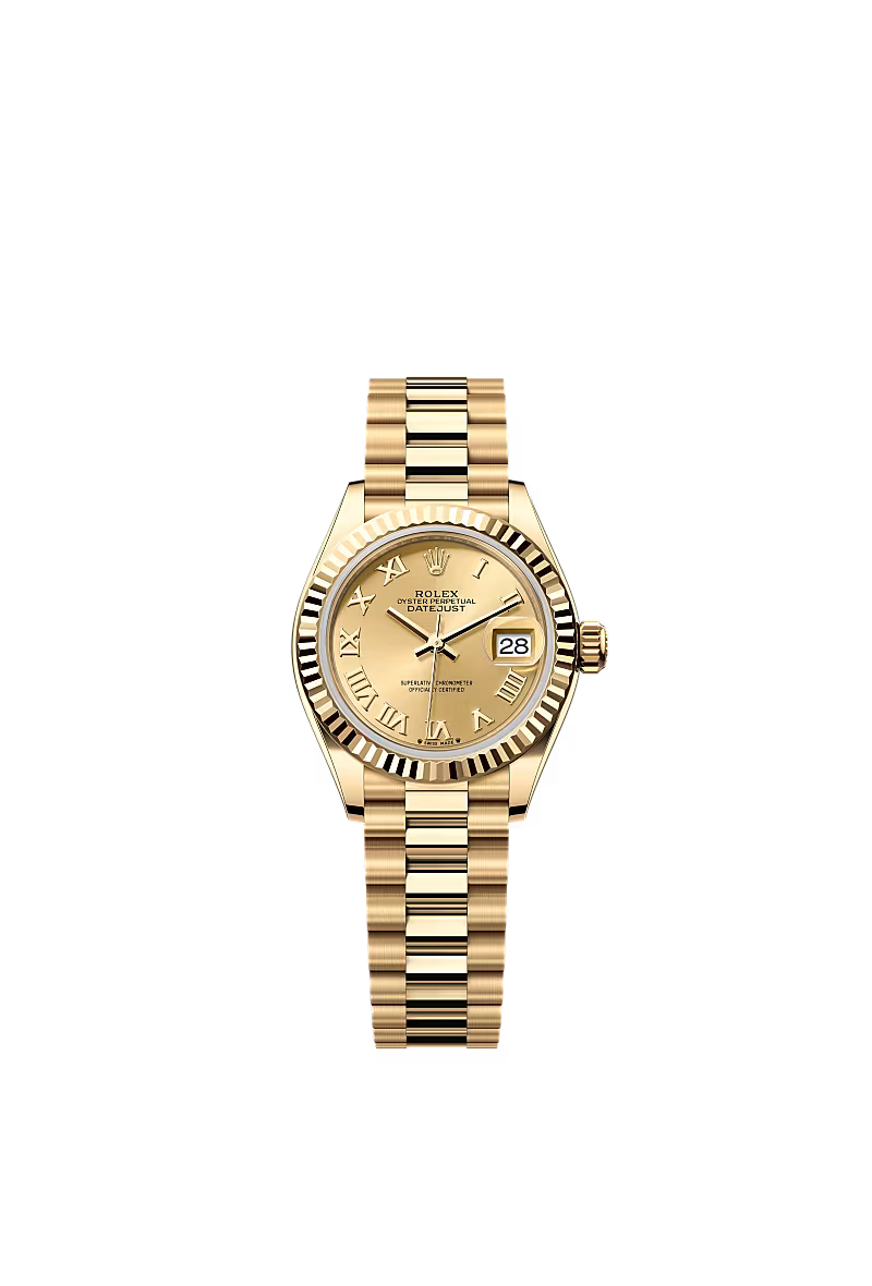 Ladies’ Rolex Lady-Datejust 28 mm 279178 18K Yellow Gold Watch – Fluted Bezel, Champagne Dial - Zeuskicks