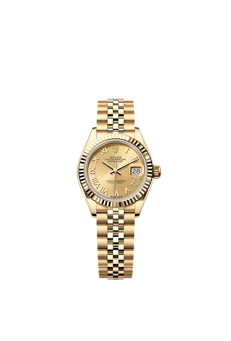 Ladies’ Rolex Lady-Datejust 28mm 279178 Champagne Dial 18kt Yellow Gold Watch - Zeuskicks