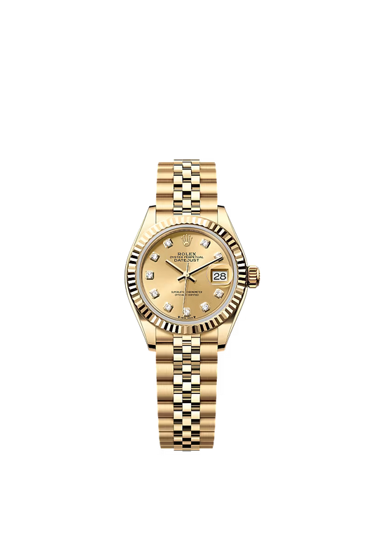 Ladies’ Rolex Lady-Datejust 28mm 279178 Champagne Diamond Dial 18kt Yellow Gold Watch - Zeuskicks
