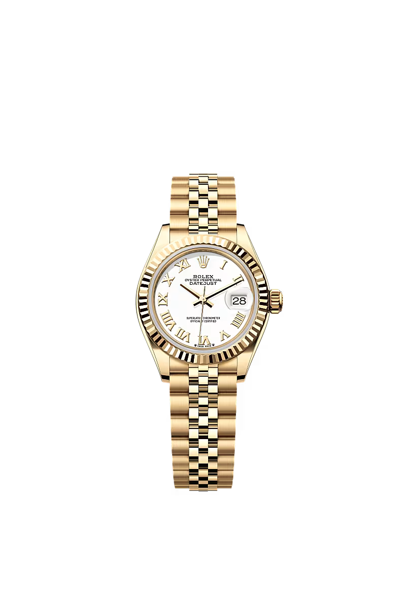 Ladies’ Rolex Lady-Datejust 28mm 279178 White Dial 18kt Yellow Gold Watch - Zeuskicks