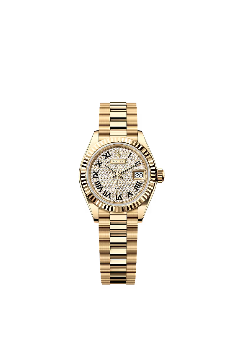 Women’s Rolex Lady-Datejust 279178 18 kt Yellow Gold Diamond-Paved Dial - Zeuskicks