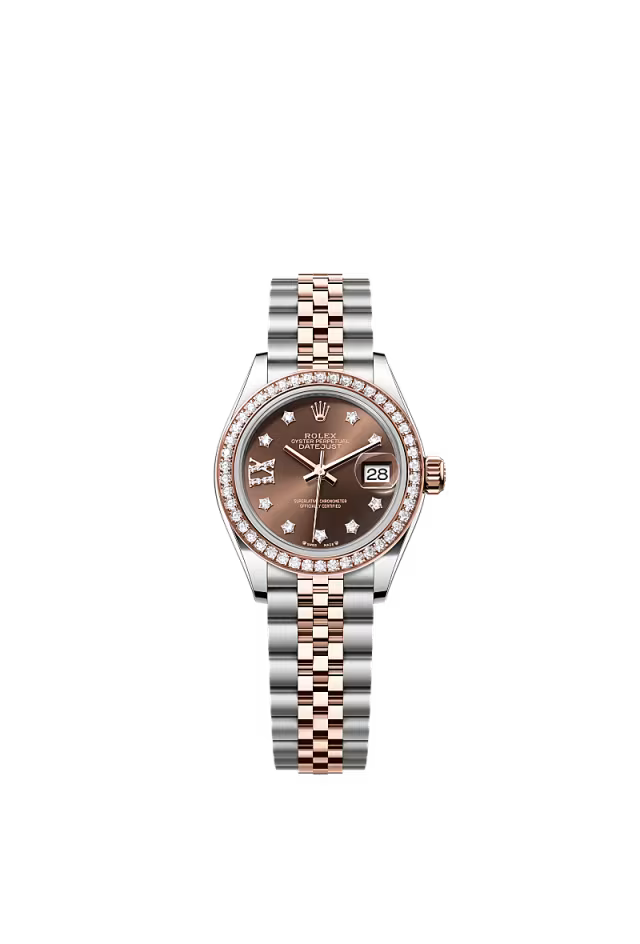 Women’s Rolex Lady-Datejust 279381RBR 28mm Oystersteel & Everose Gold with Diamonds Chocolate Dial - Zeuskicks