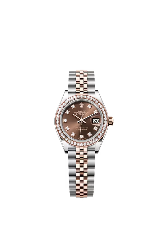 Women’s Rolex Lady-Datejust 279381RBR 28mm Oystersteel & Everose Gold with Diamonds Chocolate Dial - Zeuskicks