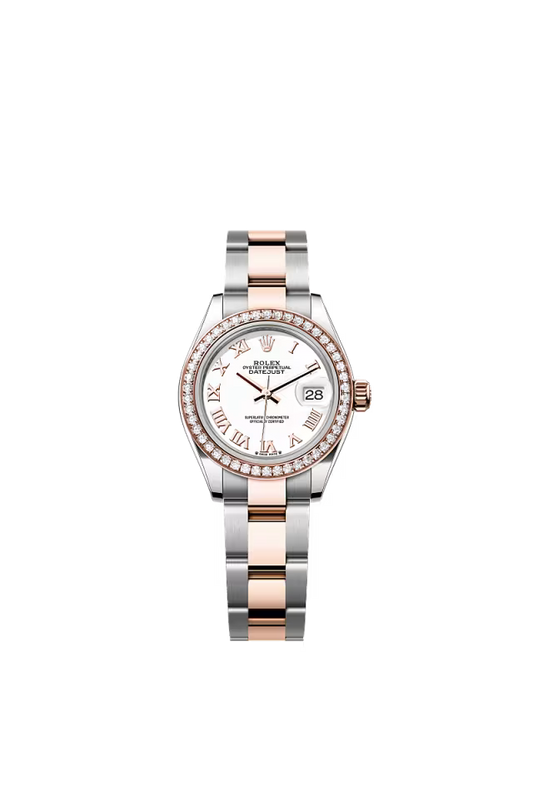 Women’s Rolex Lady-Datejust 279381RBR 28mm Oystersteel & Everose Gold with Diamonds White Dial - Zeuskicks