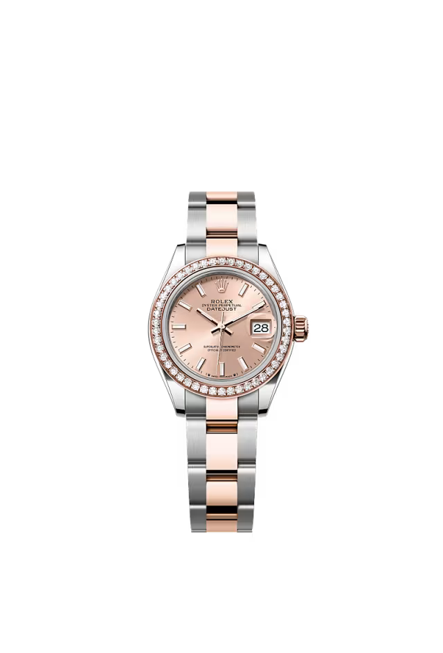 Women’s Rolex Lady-Datejust 279381RBR 28mm Oystersteel & Everose Gold with Diamonds Rosé Dial - Zeuskicks