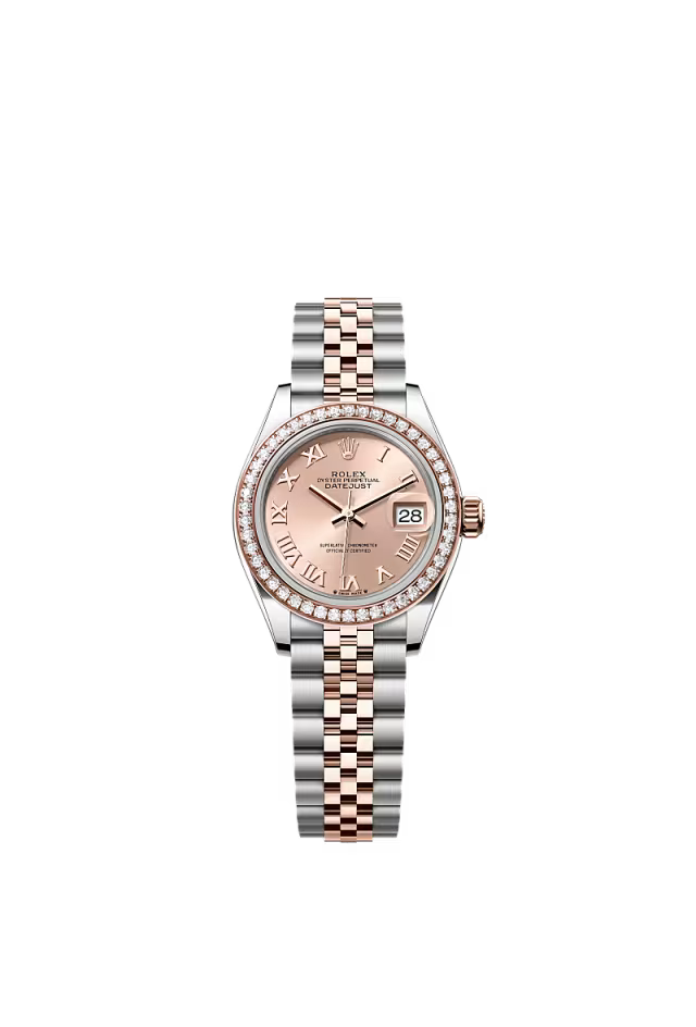 Women’s Rolex Lady-Datejust 279381RBR 28mm Oystersteel & Everose Gold with Diamonds Rosé Dial - Zeuskicks