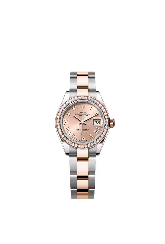 Women’s Rolex Lady-Datejust 279381RBR 28mm Oystersteel & Everose Gold with Diamonds Rosé Dial - Zeuskicks