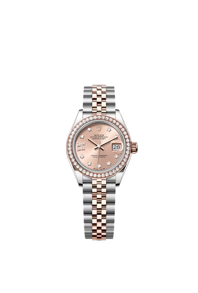 Women’s Rolex Lady-Datejust 279381RBR 28mm Oystersteel & Everose Gold with Diamonds Rosé Dial - Zeuskicks