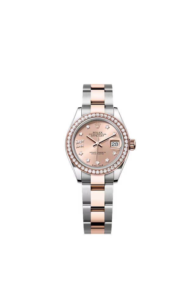 Women’s Rolex Lady-Datejust 279381RBR 28mm Oystersteel & Everose Gold with Diamonds Rosé Dial - Zeuskicks