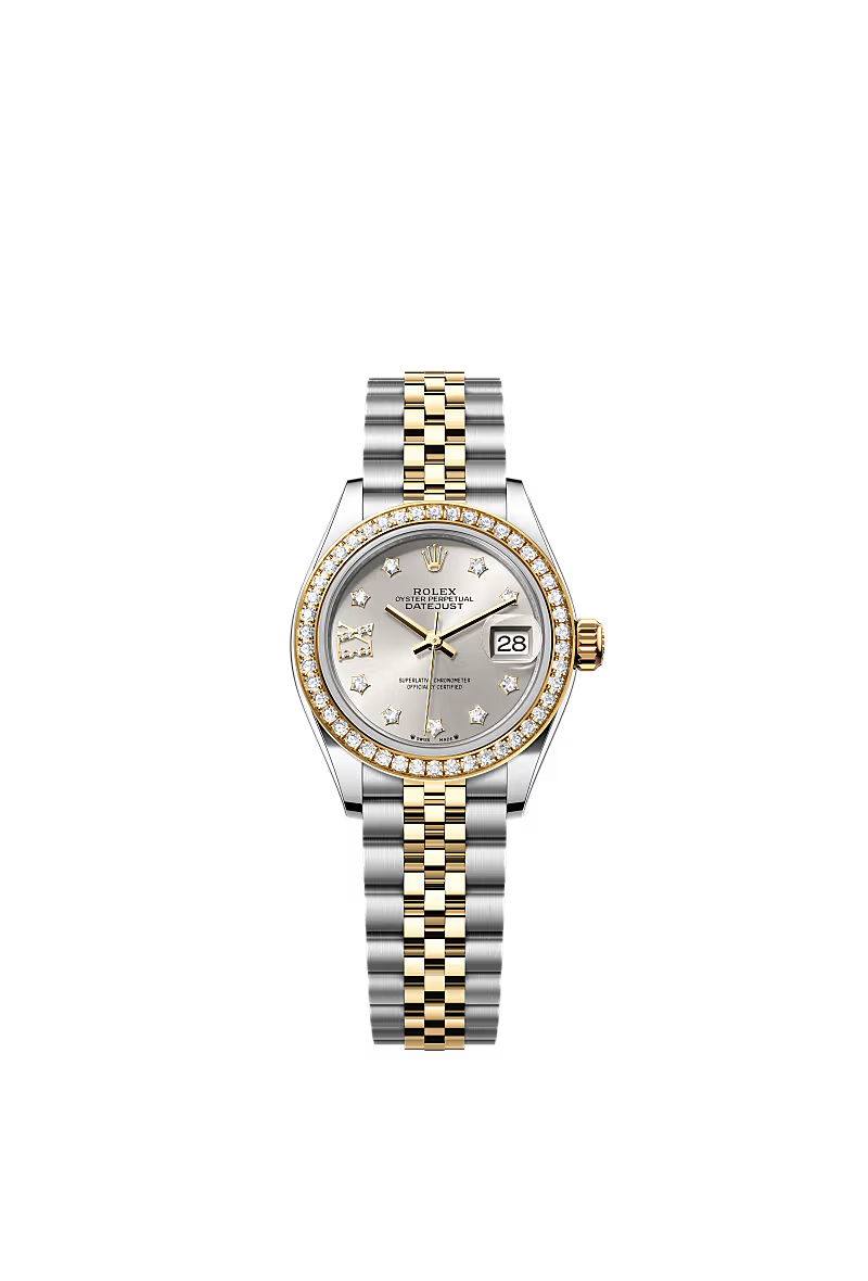 Ladies’ Rolex Lady-Datejust 28 mm Oystersteel & Yellow Gold – 279383RBR – Silver Diamond Dial - Zeuskicks