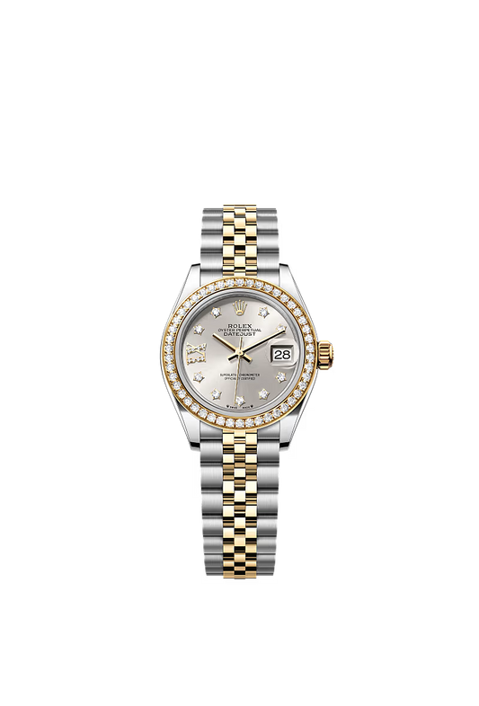 Ladies’ Rolex Lady-Datejust 28 mm Oystersteel & Yellow Gold – 279383RBR – Silver Diamond Dial - Zeuskicks