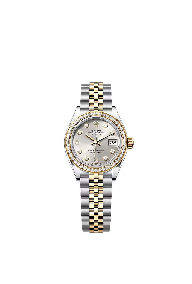 Ladies’ Rolex Lady-Datejust 28 mm Oystersteel & Yellow Gold – 279383RBR – Silver Dial with Diamonds - Zeuskicks