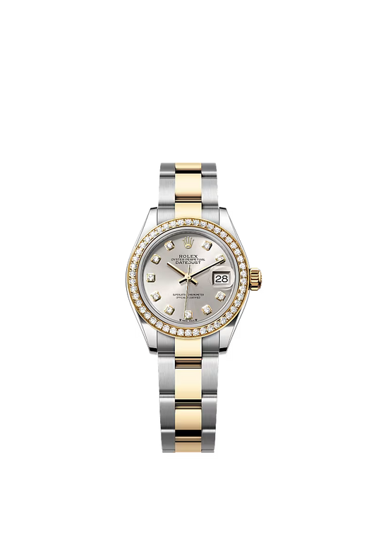 Ladies’ Rolex Lady-Datejust 28 mm Oystersteel & Yellow Gold – 279383RBR – Silver Dial with Diamond Bezel - Zeuskicks