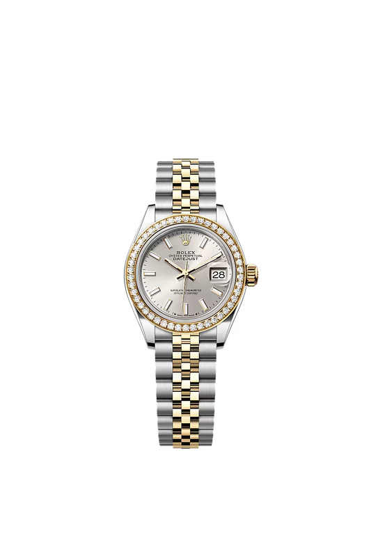 Ladies’ Rolex Lady-Datejust 28 mm Oystersteel & Yellow Gold – 279383RBR – Silver Dial with Diamond Bezel - Zeuskicks