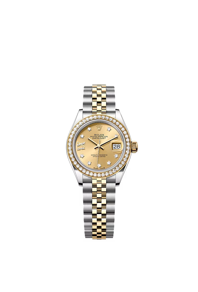 Ladies’ Rolex Lady-Datejust 28 mm Oystersteel & Yellow Gold – 279383RBR – Champagne Diamond Dial - Zeuskicks